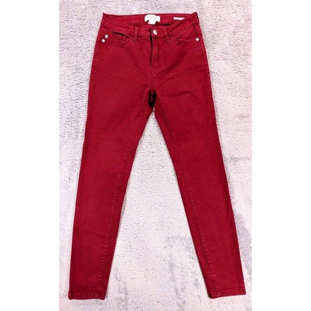 Judy Blue Burgundy Skinny Jeans Size 5/27 High Rise Stretch Wine Red JB84204